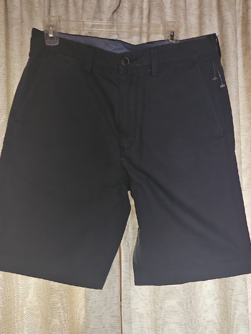 J. Crew Navy Flat-Front Cotton Blend Shorts